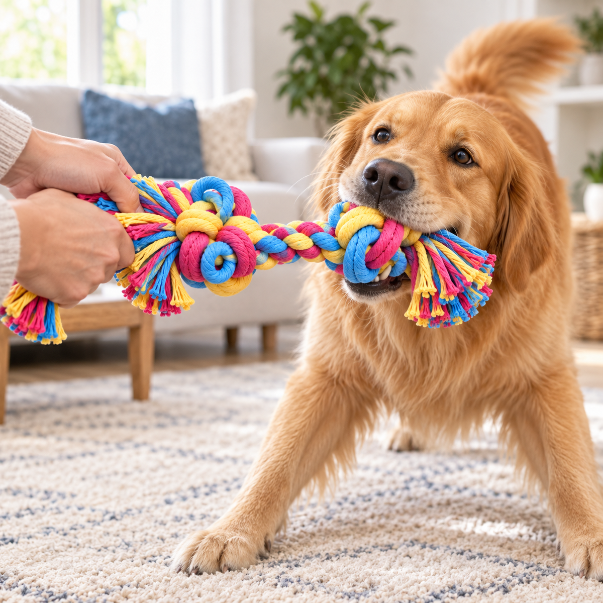 ColorPop Loop-Knot Rope Dog Toy