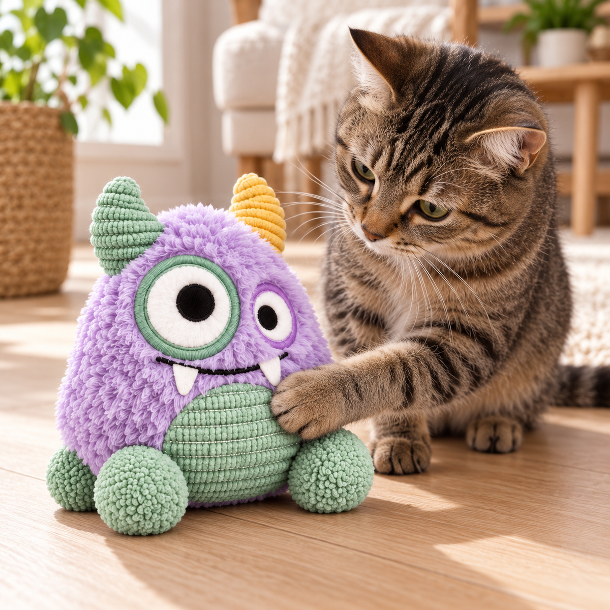 BumpyPaw Multi-Texture Plush Dog Toy