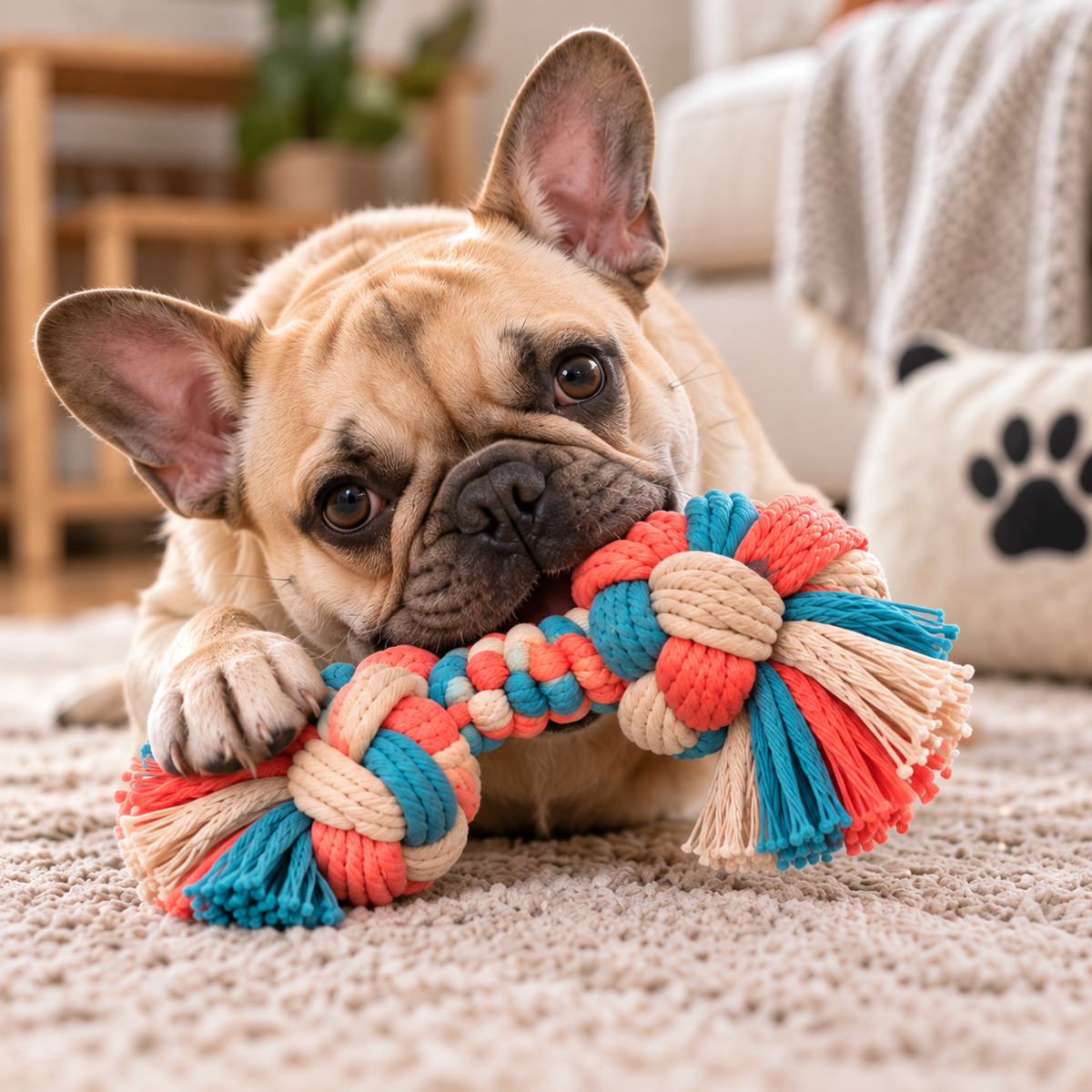 ColorPop Double-Knot Rope Dog Toy