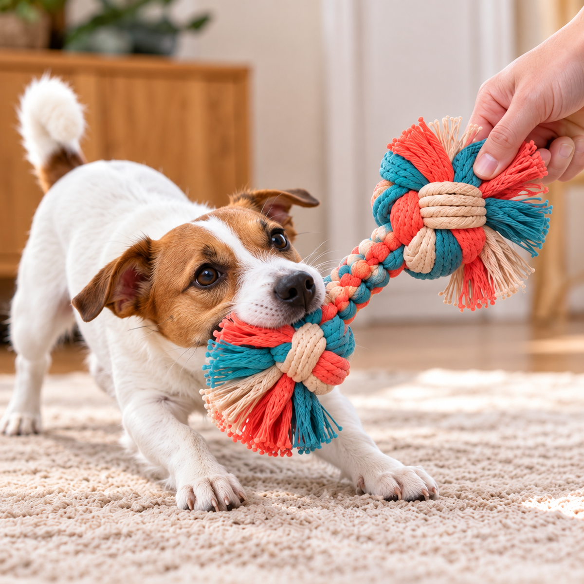 ColorPop Double-Knot Rope Dog Toy