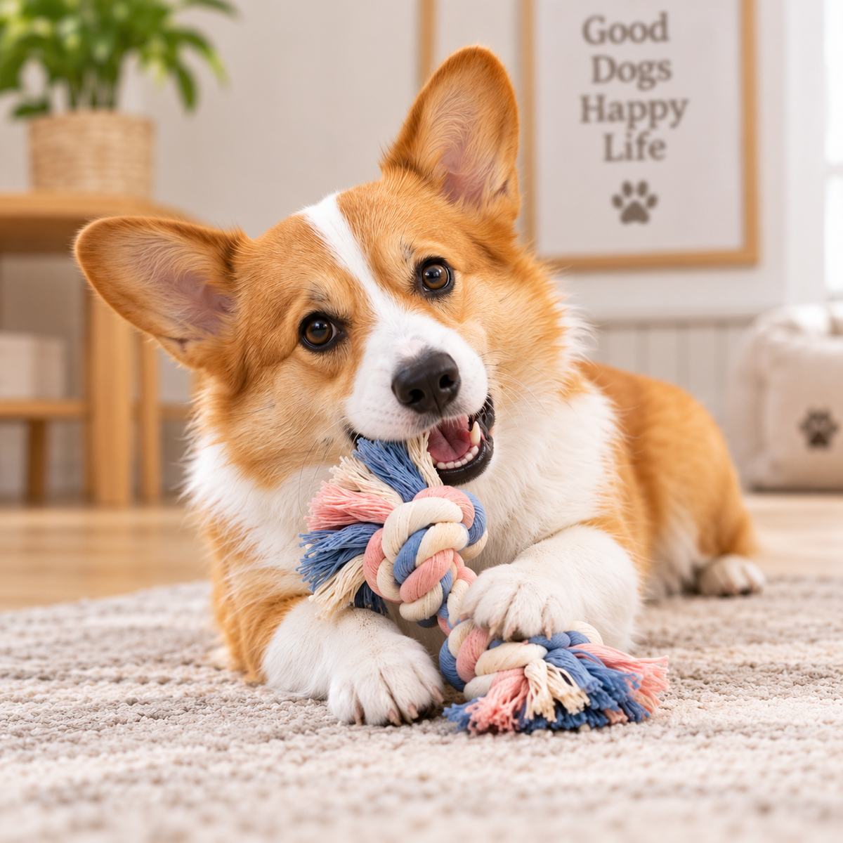 ColorPop Braided Knot Rope Dog Toy