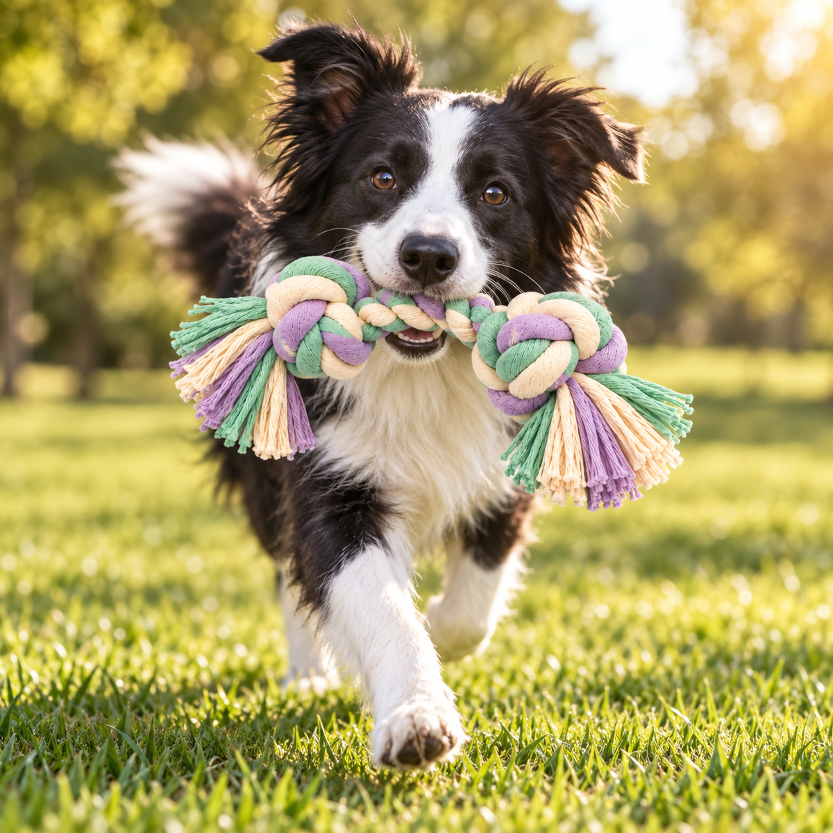 ColorPop Double-Knot Rope Dog Toy
