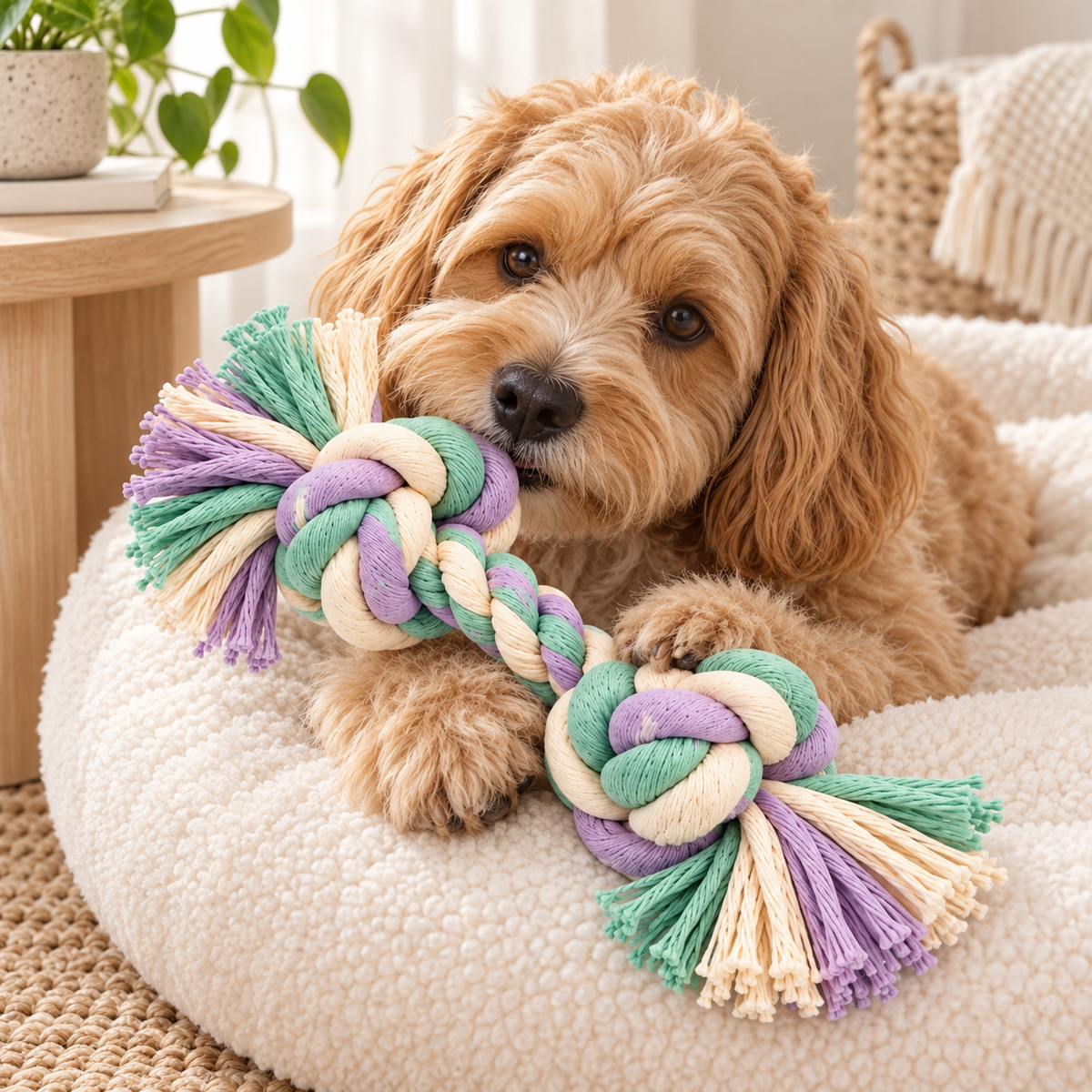 ColorPop Double-Knot Rope Dog Toy