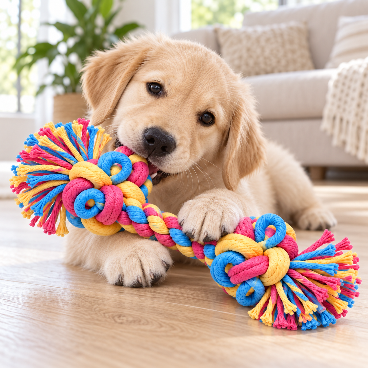 ColorPop Loop-Knot Rope Dog Toy