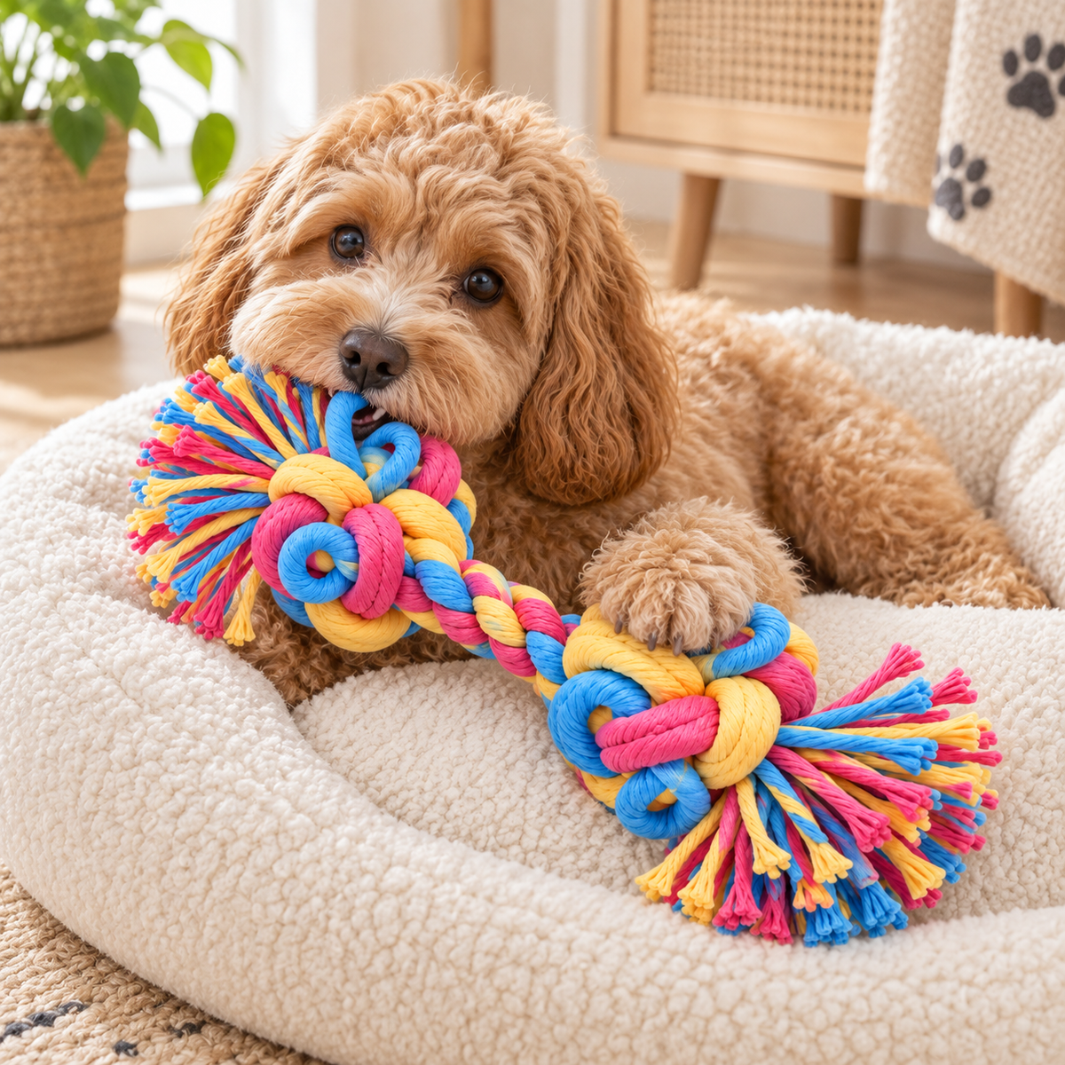ColorPop Loop-Knot Rope Dog Toy