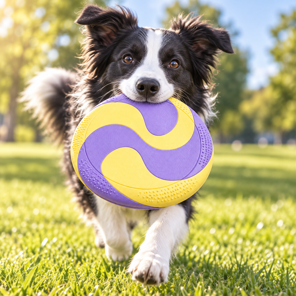 Orbit Bounce Textured Flying Disc Dog Toy