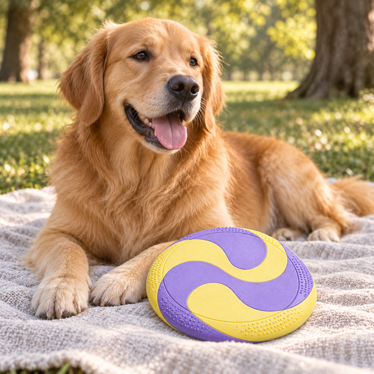 Orbit Bounce Textured Flying Disc Dog Toy